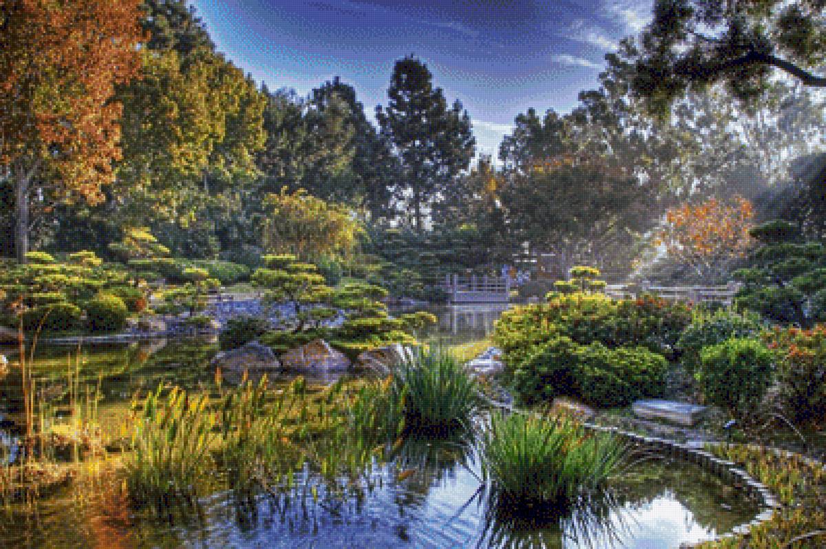 Японский сад - пейзаж, сад, природа - предпросмотр