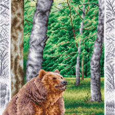 Схема вышивки «мишка отдыхает»