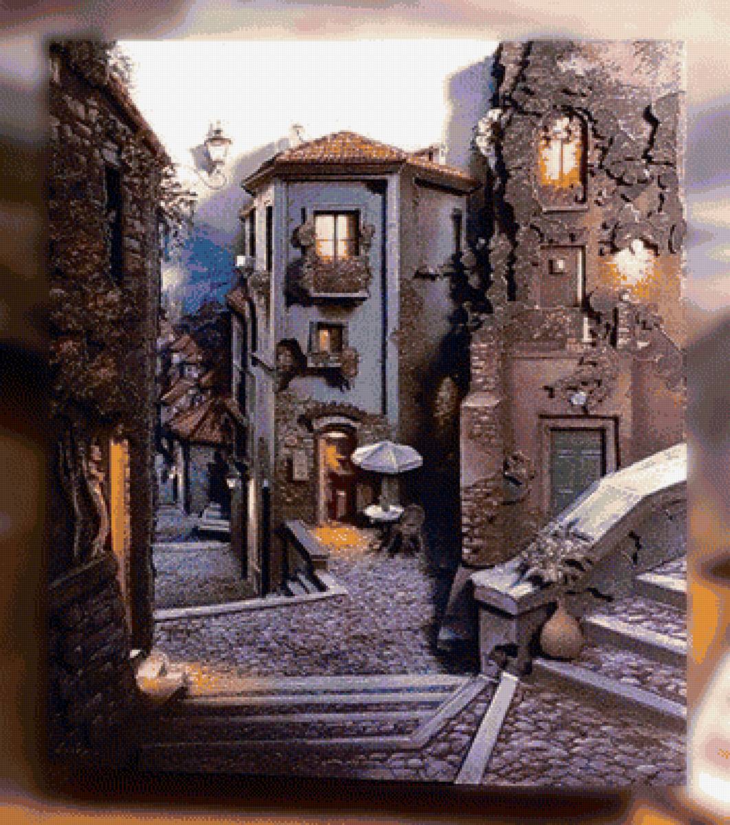 город вечером - предпросмотр