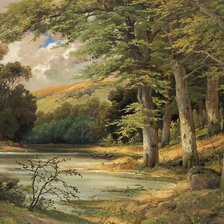 Схема вышивки «лес»