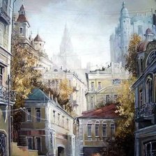 Оригинал схемы вышивки «улицы старой Москвы» (№1708826)