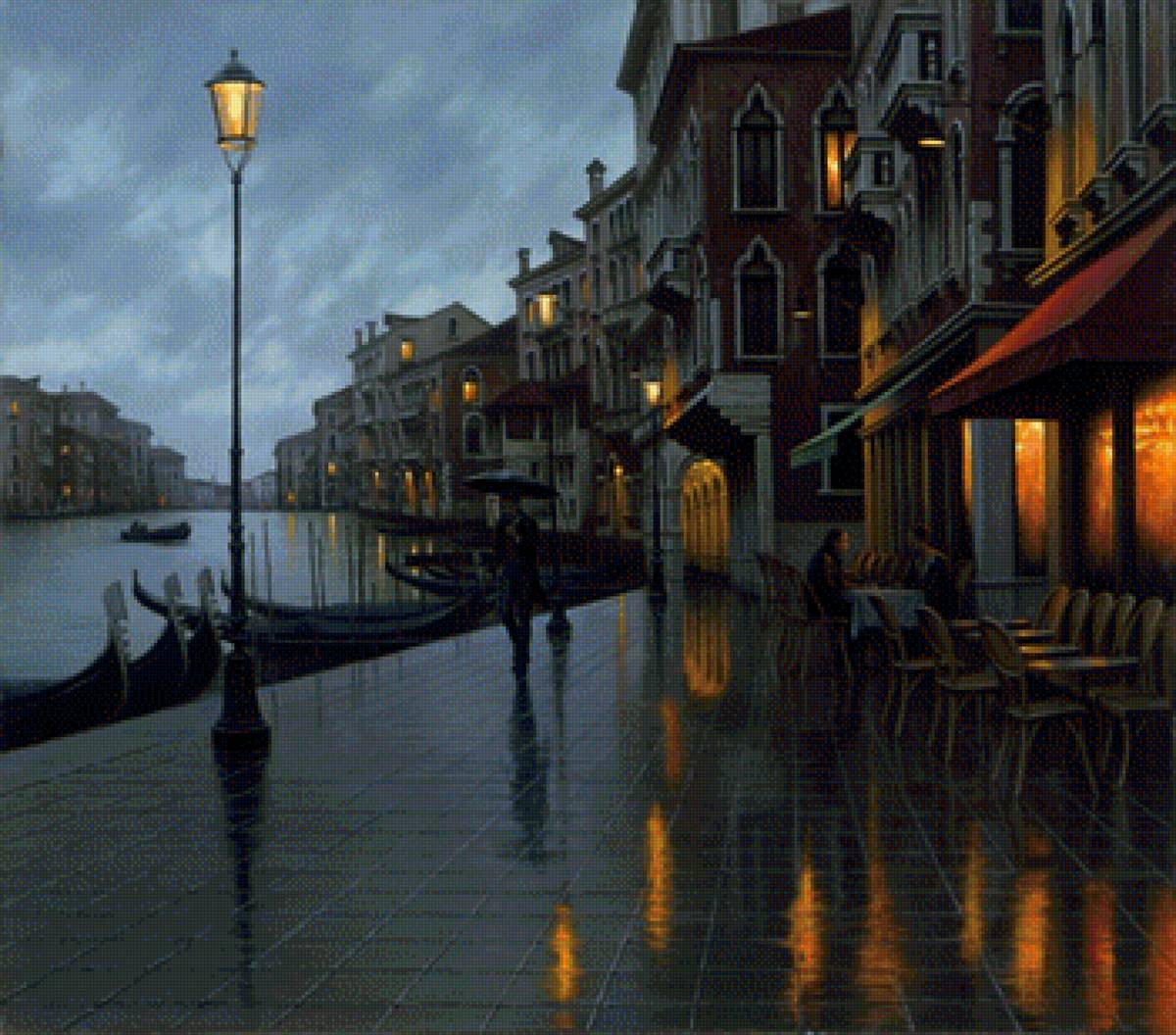 вечерняя набережная - река, город, вечер - предпросмотр