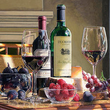 Схема вышивки «натюрморт с вином»