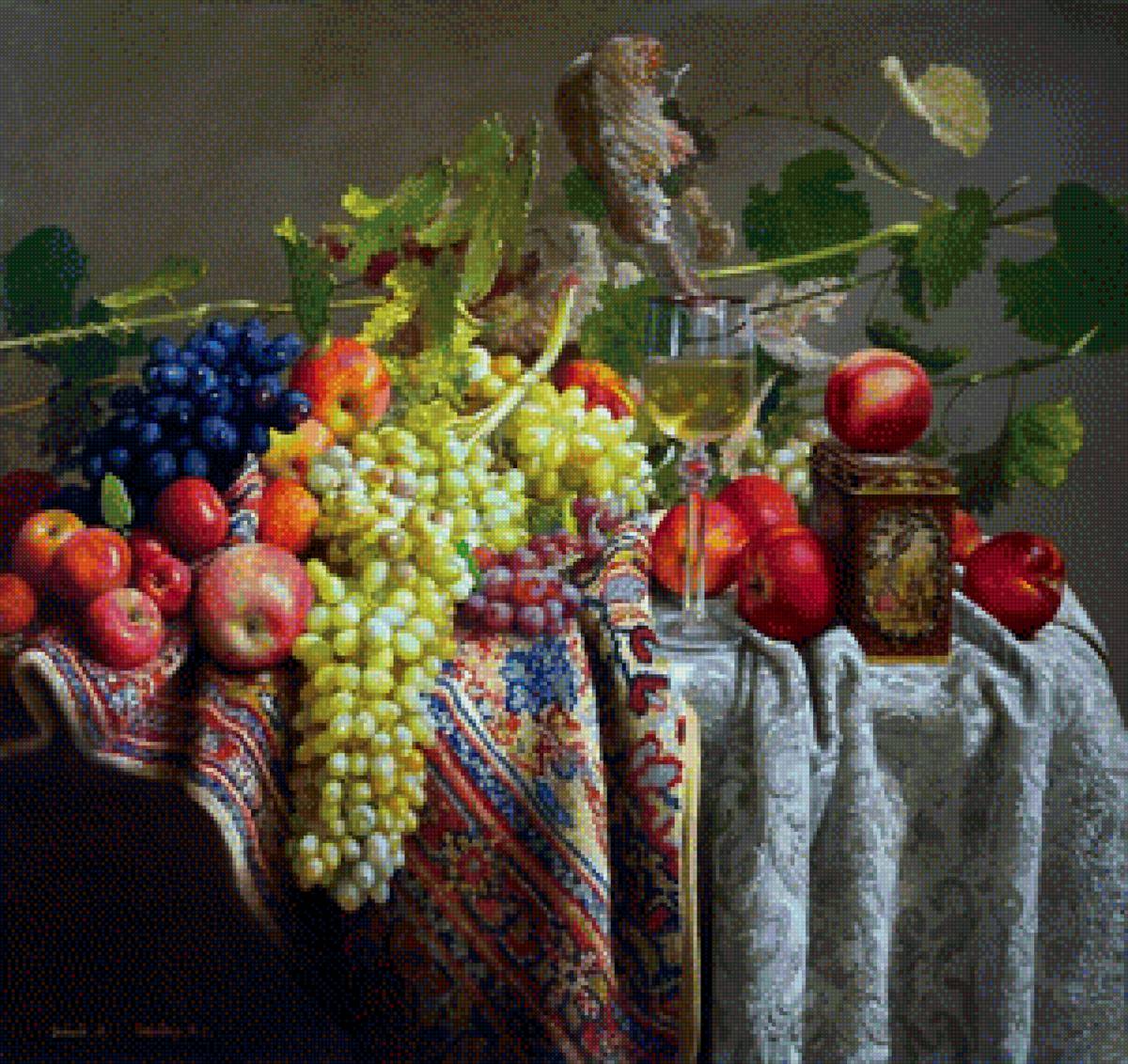 старинный натюрморт - фрукты, натюрморт - предпросмотр