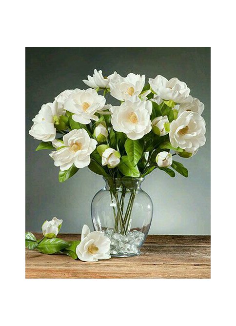 Букет в вазе - ваза, цветы, белые цветы - оригинал