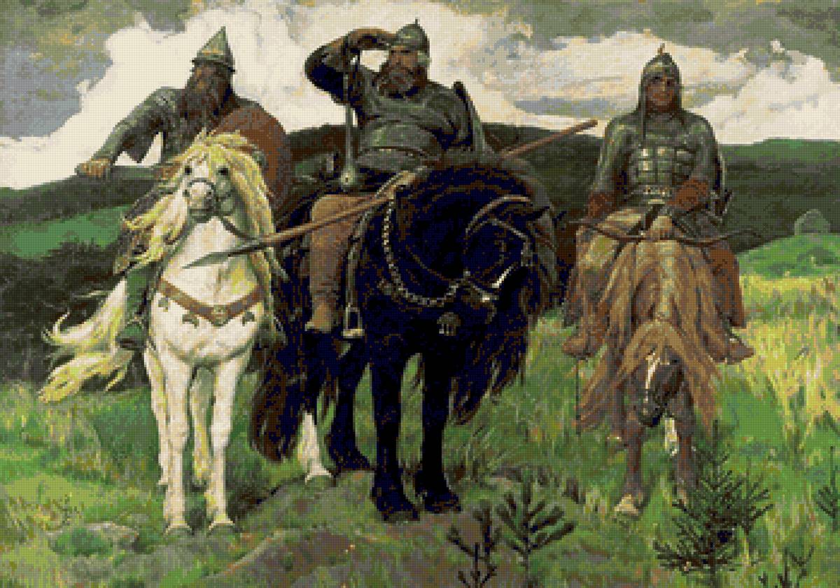 Три богатыря - васнецов, богатыри, три богатыря - предпросмотр