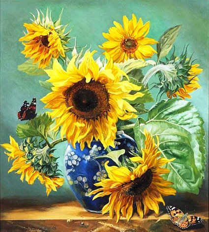 ПОДСОЛНУХИ - подсолнухи, осение цветы - оригинал