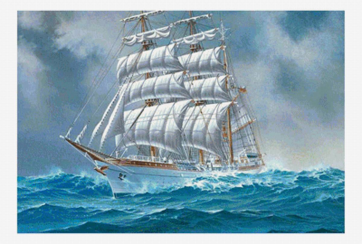 Морское - бригантина, яхта, море - предпросмотр