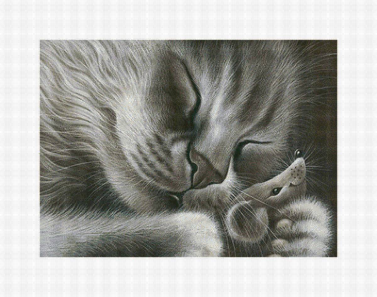 Серия "Коты". Кошки-мышки - кот, мышка, животные - предпросмотр