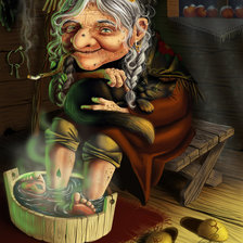 Схема вышивки «бабка ежка»