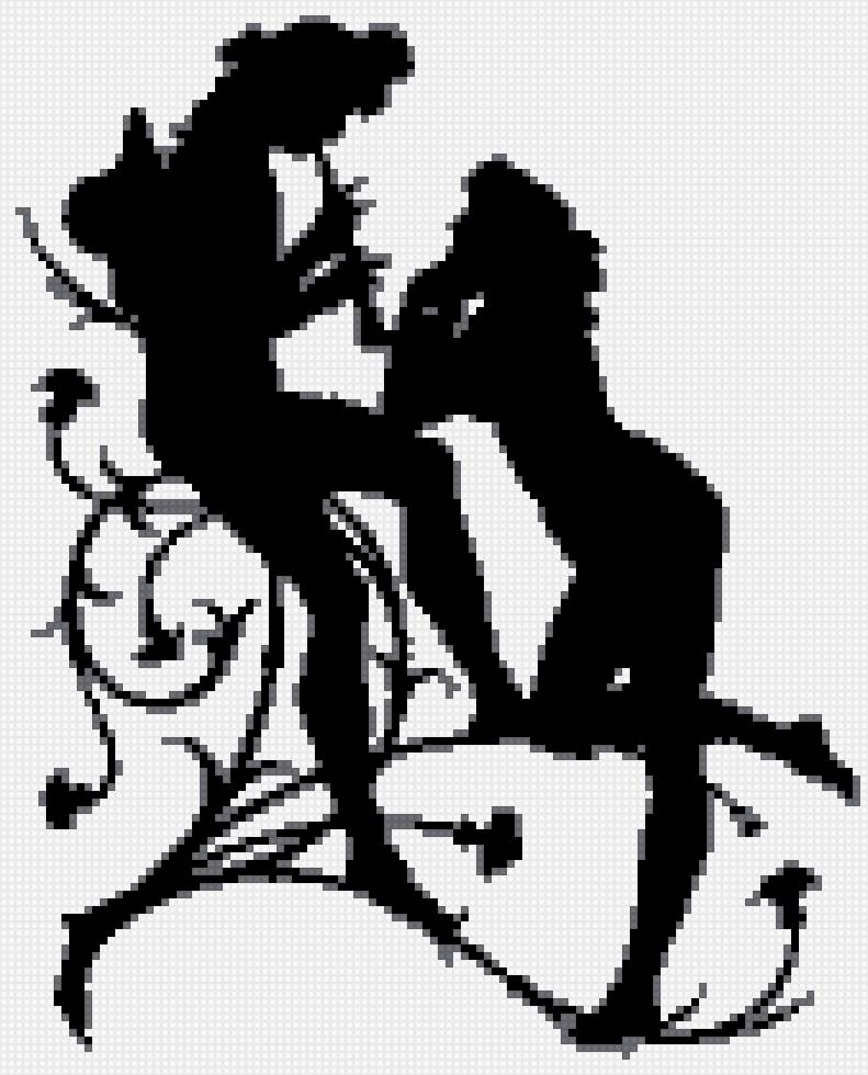 флейтист - силуэт, пара, музыка, ангел, флейта - предпросмотр