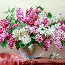 Схема вышивки «сирень»