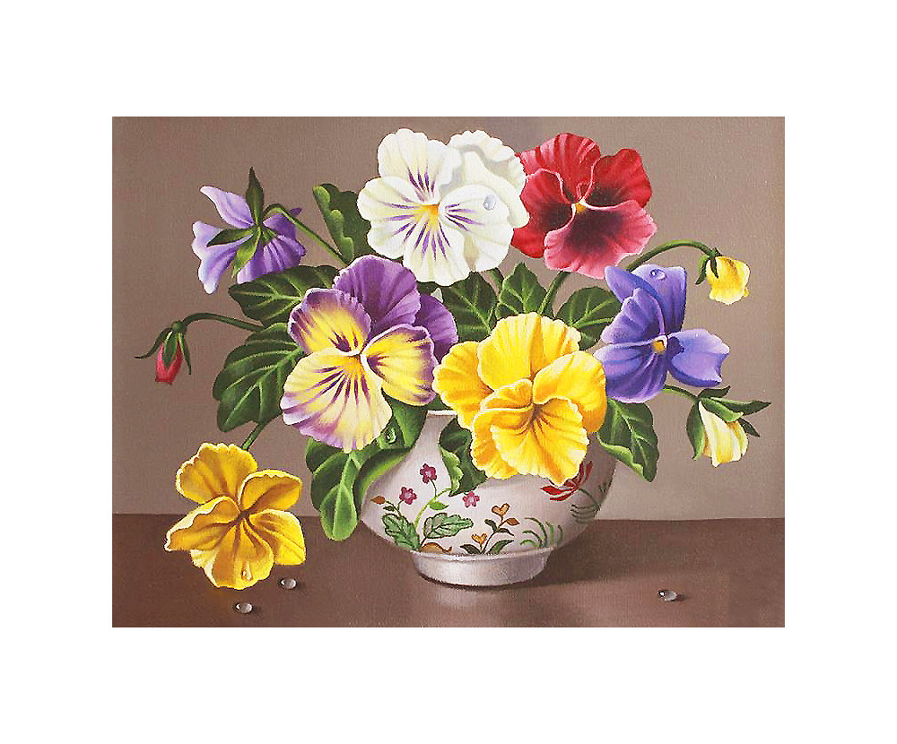 Анютины глазки - букет, цветы, флора - оригинал