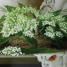 Схема вышивки «ландыши»