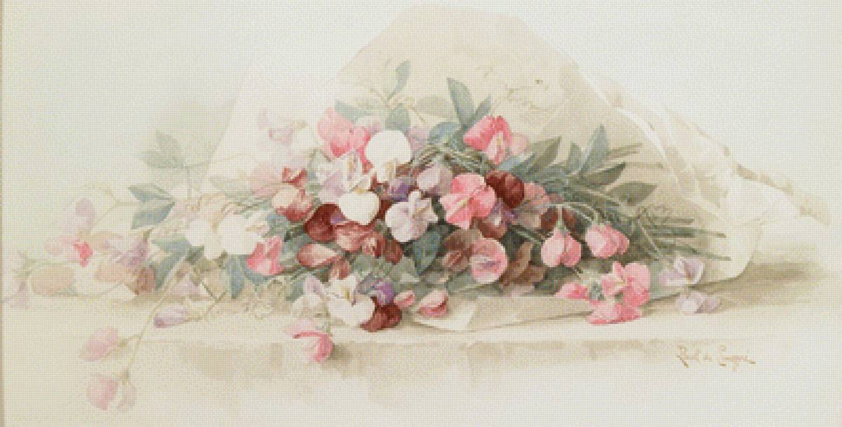 Душистый горошек в Гамме - цветы цветочки картины художников сладкий горошек - предпросмотр