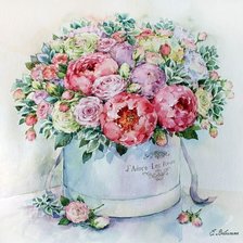 Схема вышивки «акварельный букет»