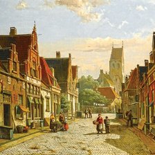 Схема вышивки «Улица голландского города»