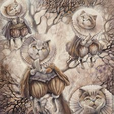 Схема вышивки «коты»