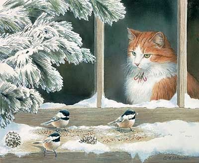 за зимнем окном - зима, природа, пейзаж - оригинал