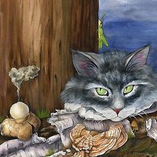 Схема вышивки «кот»