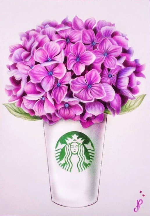 Гортензия в стакане - оригинал