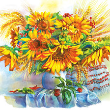 Схема вышивки «подсолнухи»