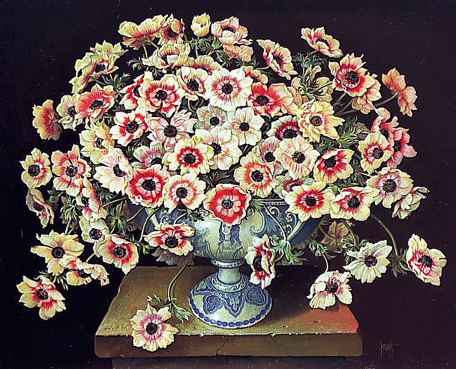 Натюрморт. - натюрморт, ваза, живопись., цветы - оригинал