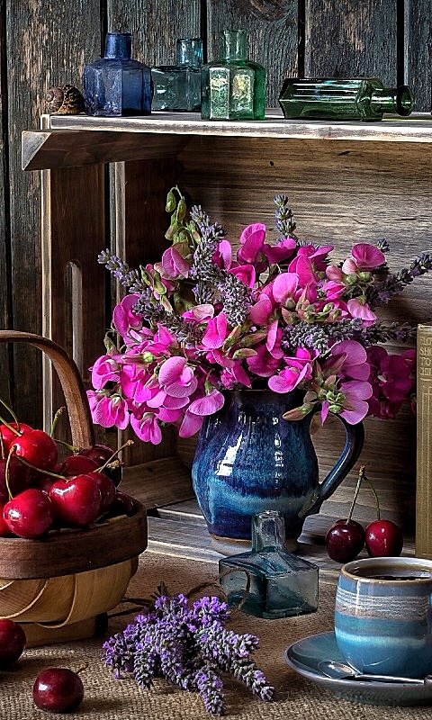 Натюрморт с душистым горошком - оригинал