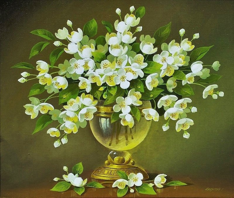 Букет - цветы, цветы в вазе, белые цветы - оригинал