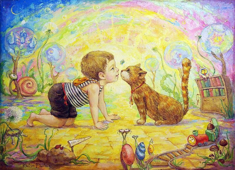 знакомство - кошки дети - оригинал