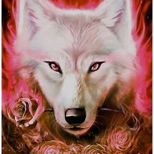 Схема вышивки «волк»