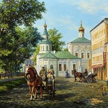 Оригинал схемы вышивки «ретро мостовая» (№1724002)