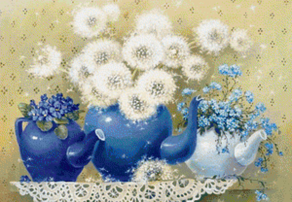 Дачное трио - натюрморт - предпросмотр