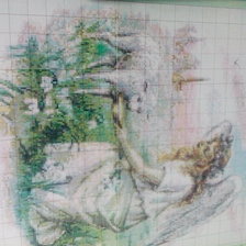 Схема вышивки «ангел и ягненок»