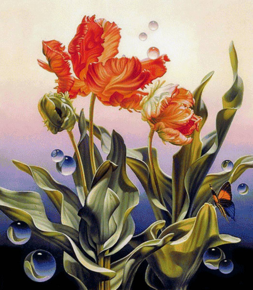 Тюльпаны - абстракция - предпросмотр