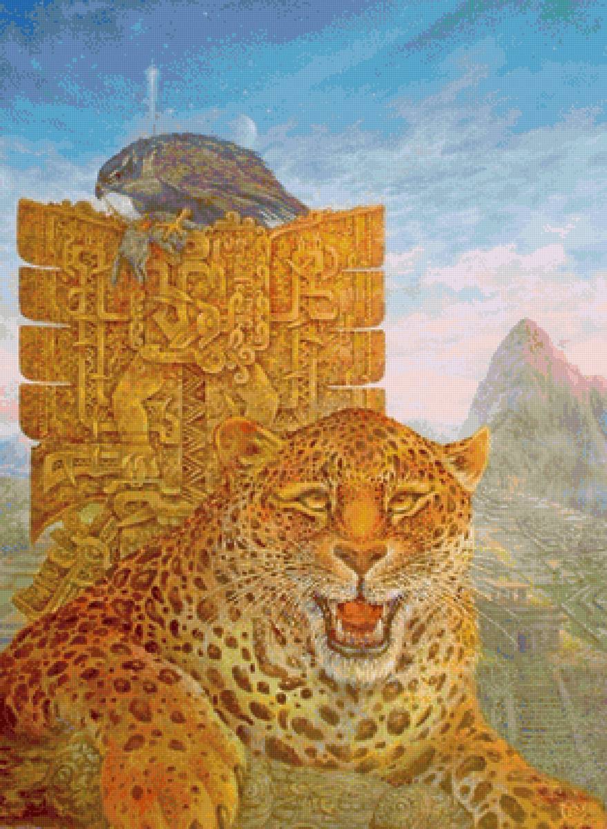 Леопард - орел, леопард, горы - предпросмотр