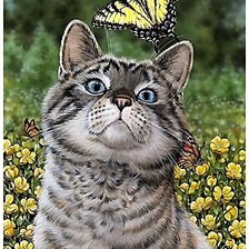 Схема вышивки «кот»