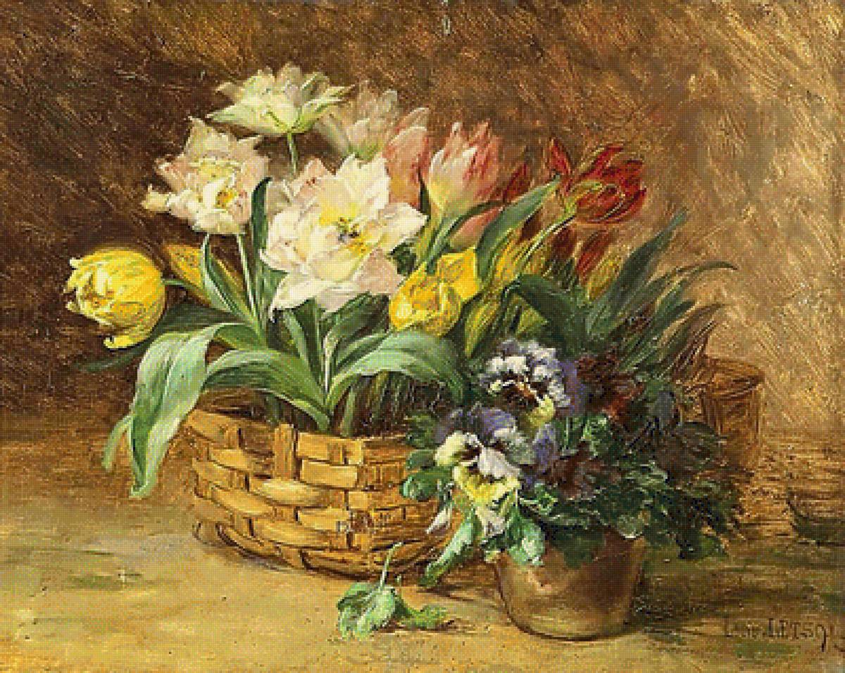 Натюрморт. - цветы, живопись., натюрморт - предпросмотр