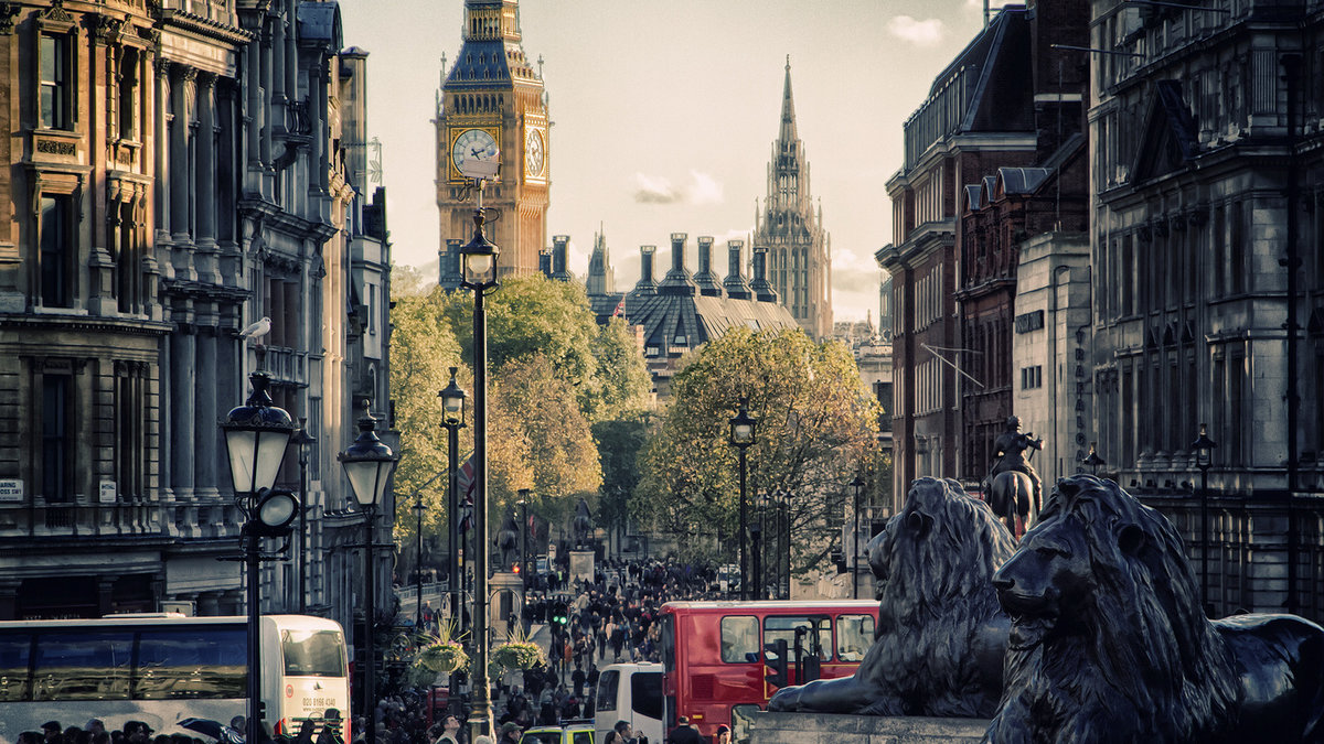 Лондон - лондон, биг бен, мечта, город, пейзаж, львы - оригинал