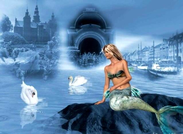 Русалка в городском паке - оригинал