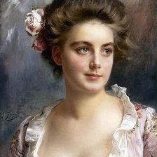 Схема вышивки «женский портрет»