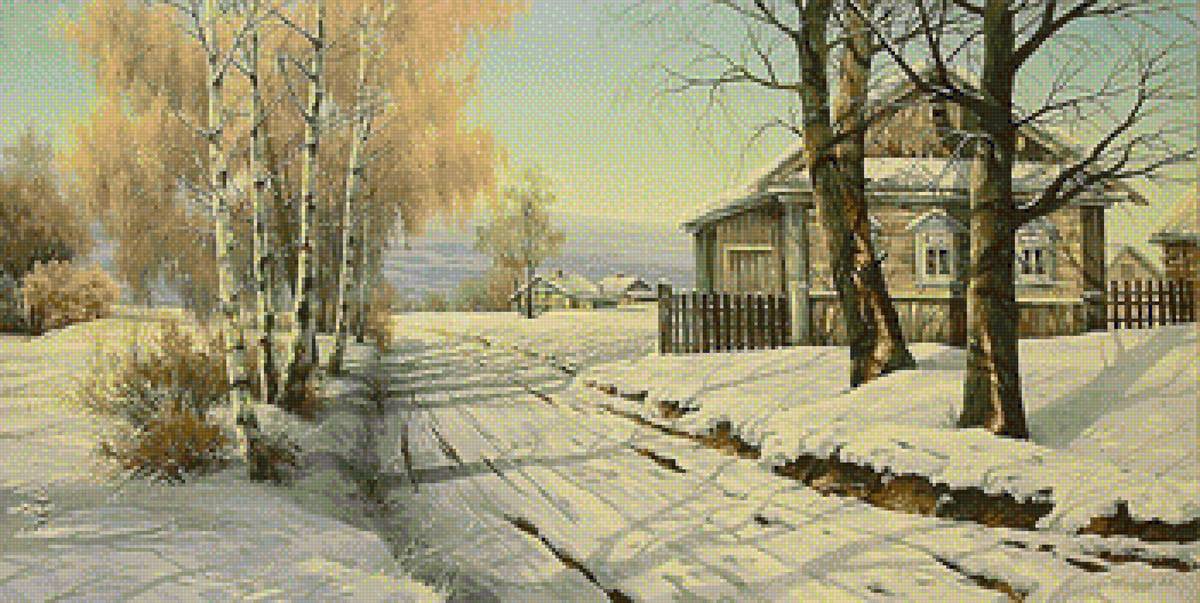 зима в деревне - предпросмотр