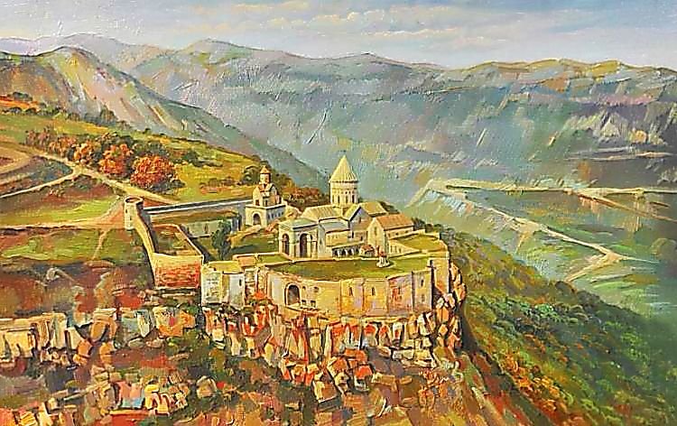 Пейзаж. - картина, горы, пейзаж, живопись. - оригинал