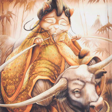 Схема вышивки «Кот и бык»