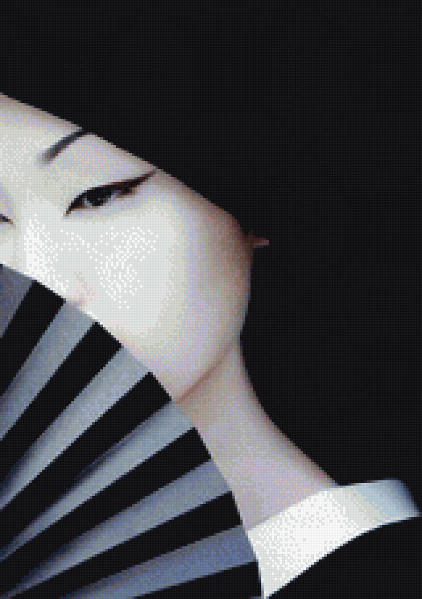 Гейша - япония, веер - предпросмотр