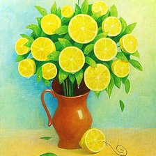 Оригинал схемы вышивки «Натюрморт с лимоном» (№1731677)