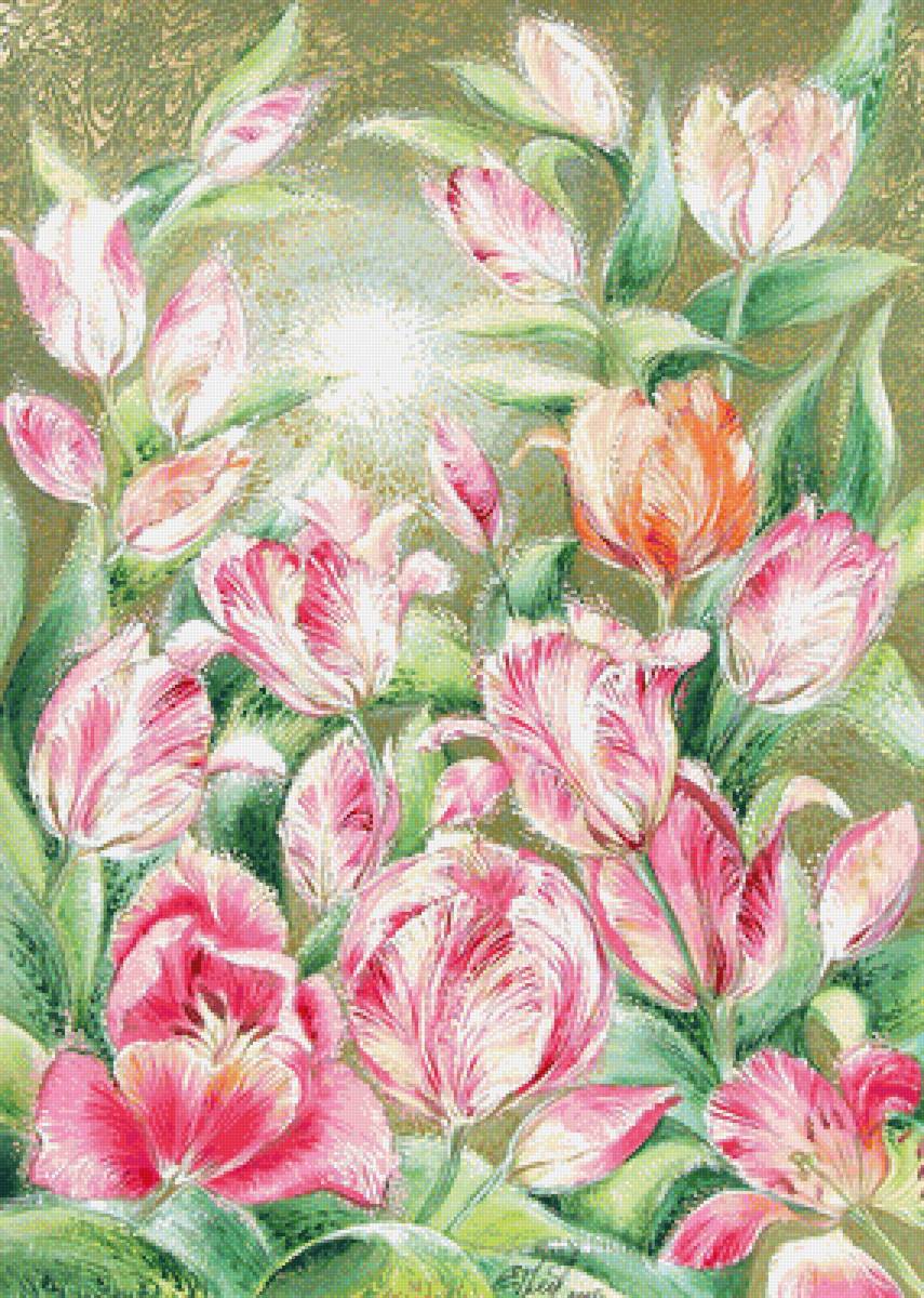 худ. Екатерина Гребенкина - цветы - предпросмотр