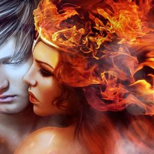 Схема вышивки «огонь и вада эта любовь»