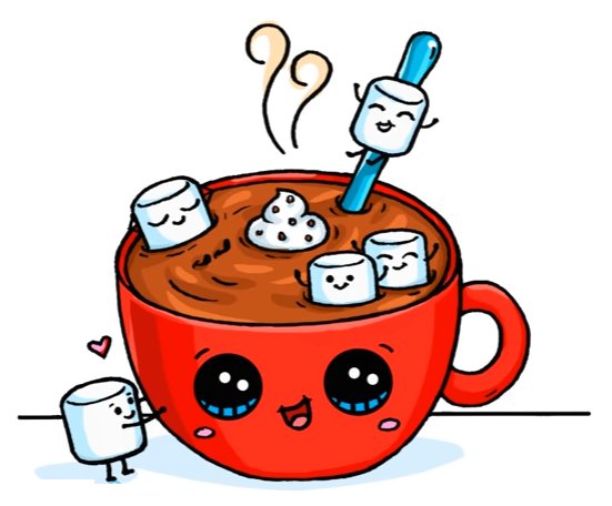 чашка кофе с зефирками - чашка, аниме, кавай, кофе, зефир, зефирки - оригинал