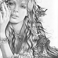 Схема вышивки «Девушка»